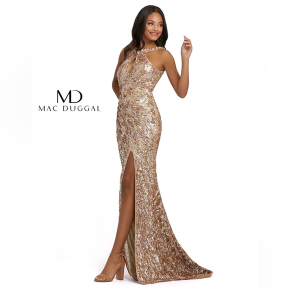 Cassandra Stone for Mac Duggal Embellished Beaded Dress NWT   MSRP $598 - Picture 1 of 8